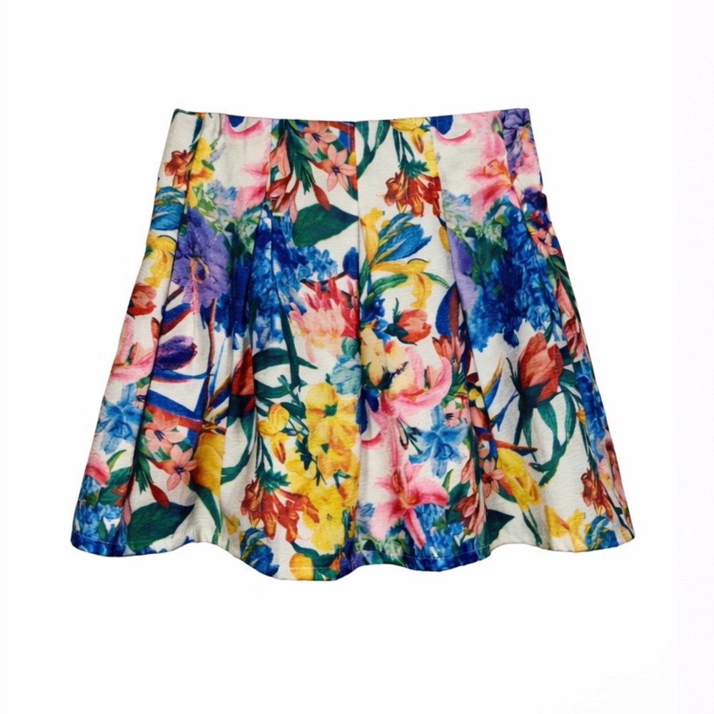 🌼 Floral Pleated Mini Skirt